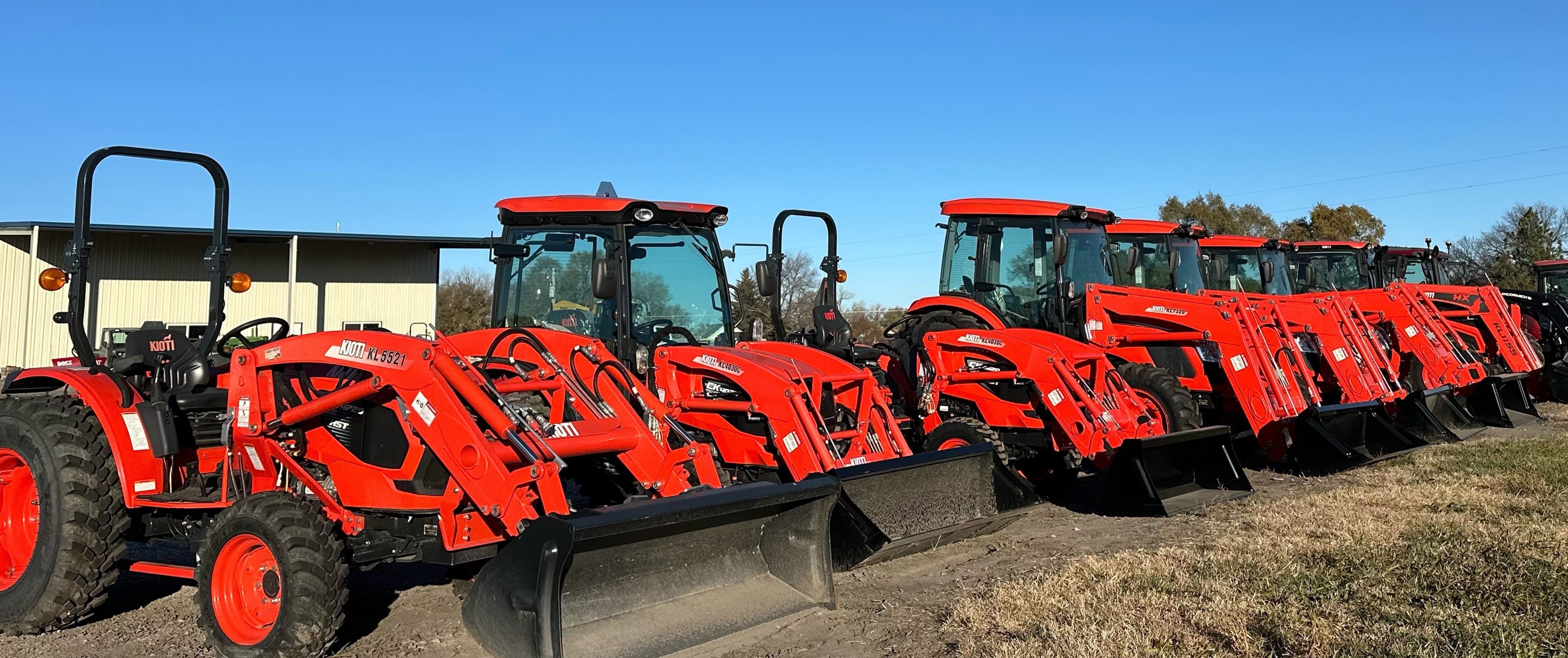 Kioti skidsteers being showcased
