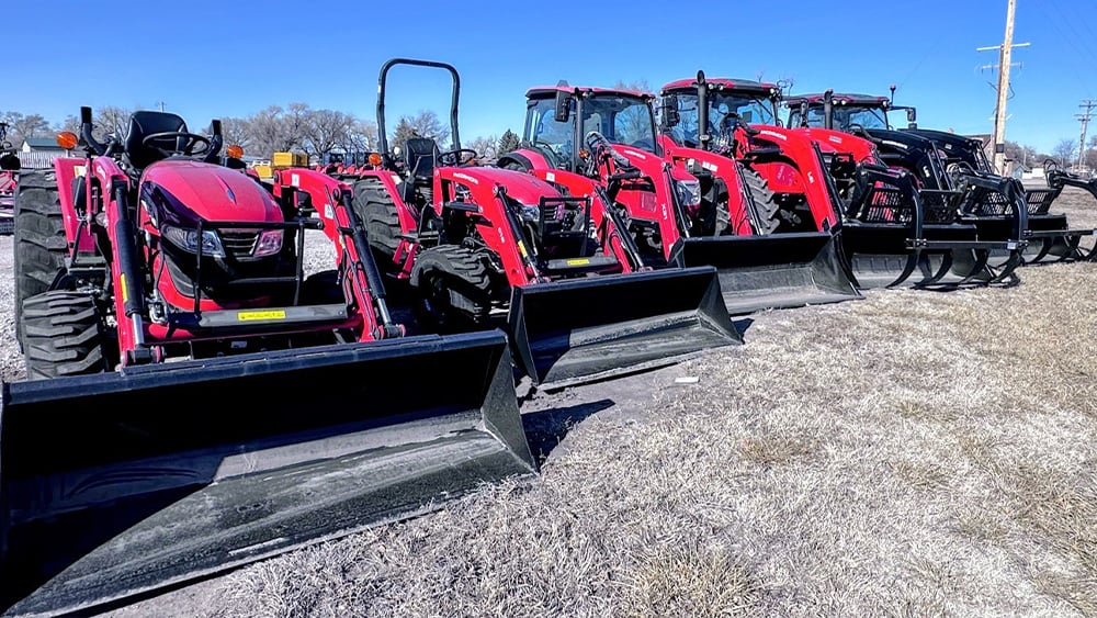 Kubota compact tractors being showcased on our lot