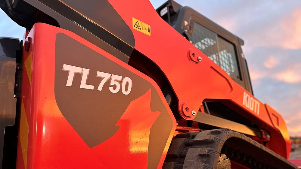 A Kioti TL750 Skid Steer close up