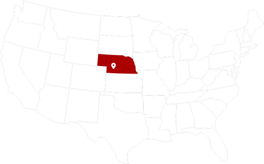 map showcasing out location in Maxwell Nebraska