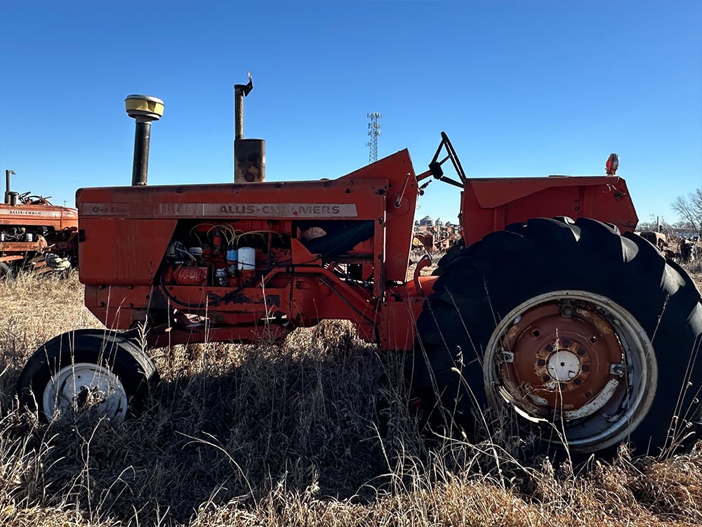 Salvaged Allis-Chalmers tractor