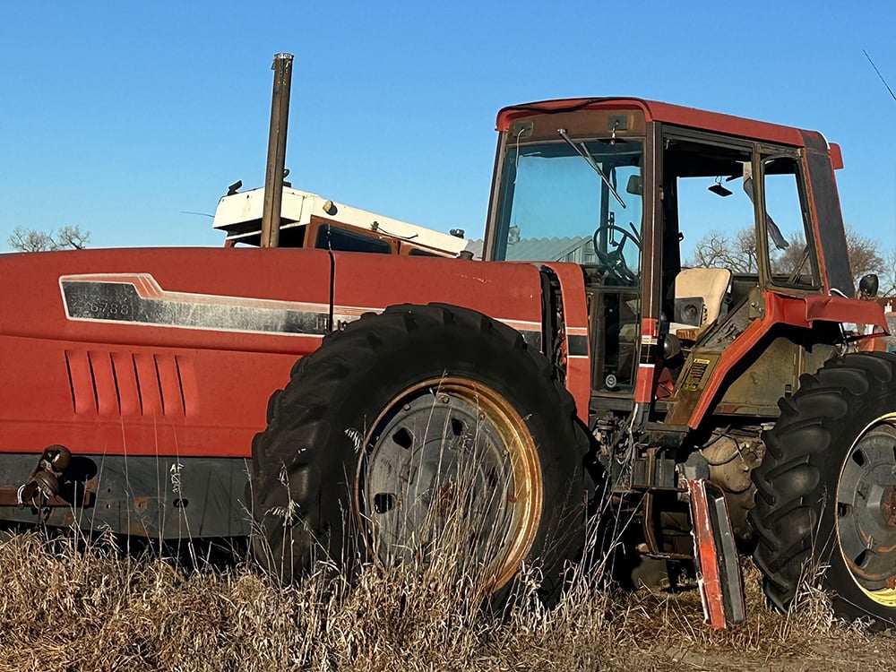 Long Case IH salvaged tractor 