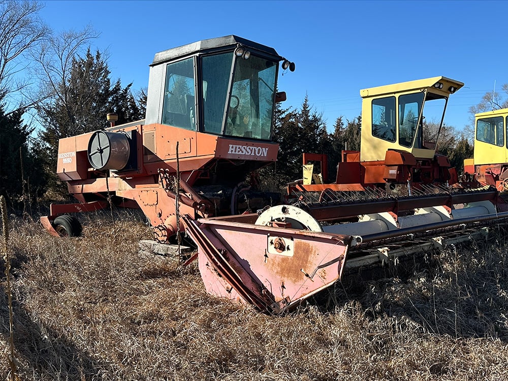 Salvaged Hesston Harvestor