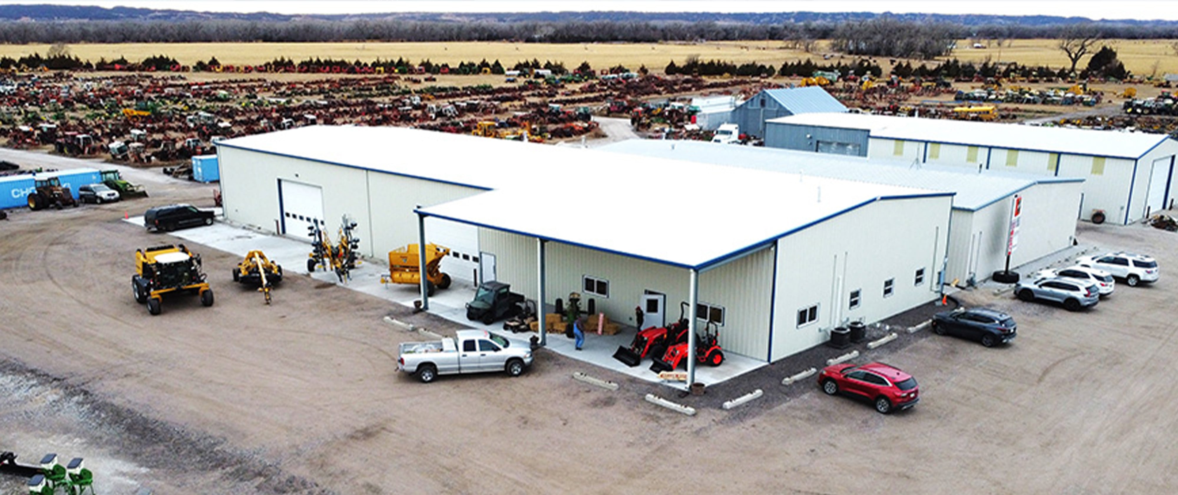 Ariel view of Miller Equipment building